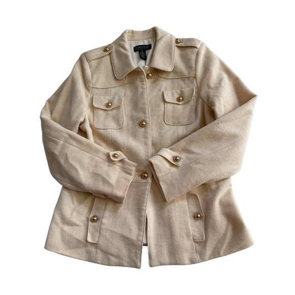 Dialogue Jackets & Blazers - Dialogue Cream Pea Coat